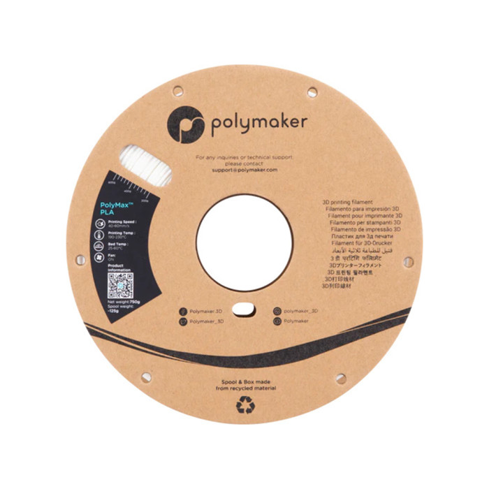 PLA Tough PolyMax PolyMaker Blanco 1.75 mm