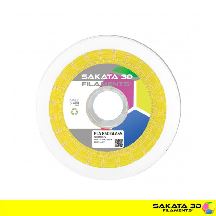 PLA 850 Sakata 3D Glass Amarillo (Amarillo Translúcido) 1,75 mm