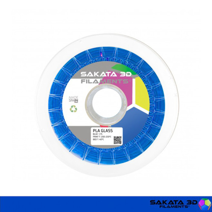 PLA 850 Sakata 3D Glass Azul (Azul Translúcido) 1,75 mm