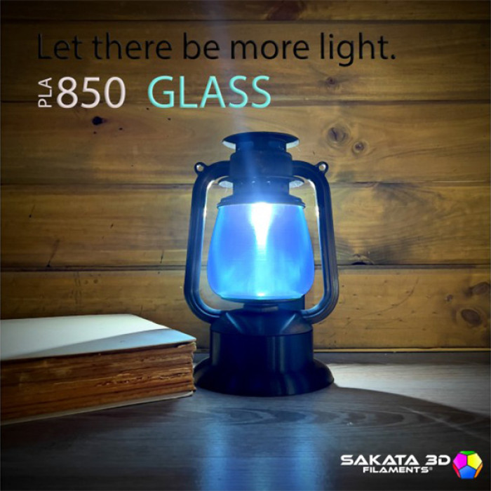 PLA 850 Sakata 3D Glass Azul (Azul Translúcido) 1,75 mm