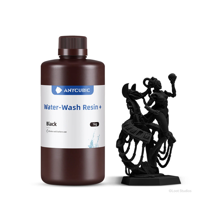 Resina Anycubic Lavable en agua Negra 1L