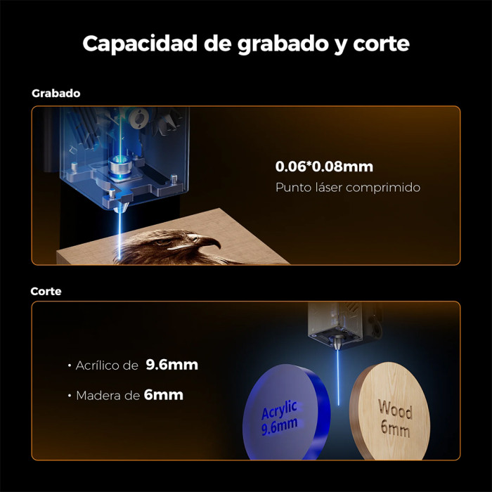 Creality Falcon A1 Grabadora y Cortadora Láser 10W