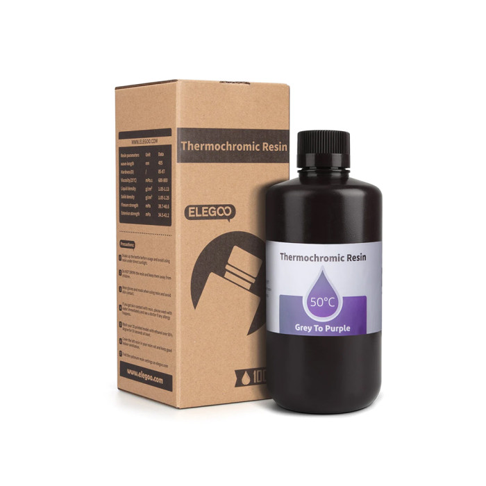 Resina Elegoo Thermochromic Cambio de Color con Temperatura Gris a Morado 1 Kg