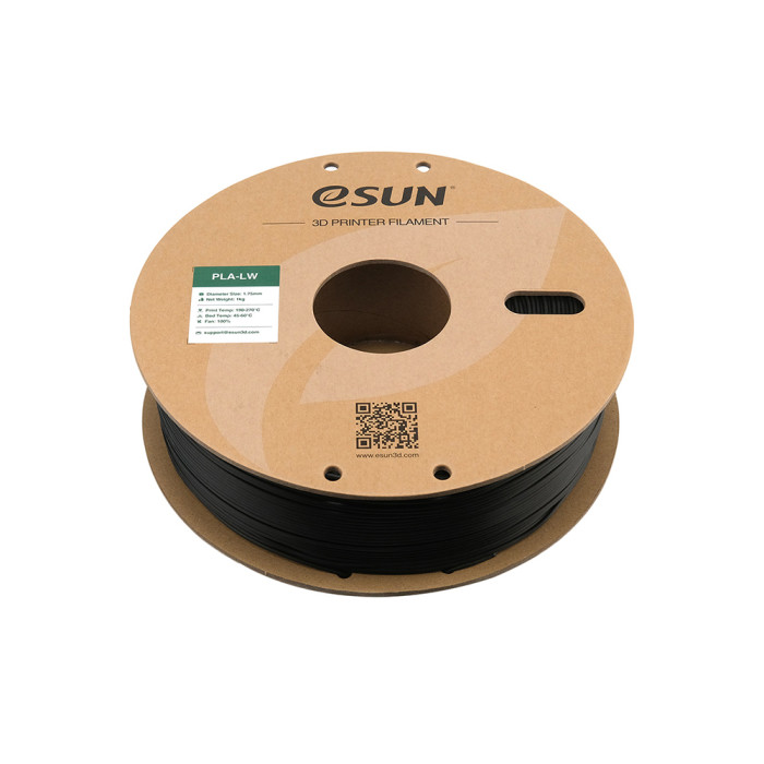 PLA eSun LW Lightweight Negro (Baja Densidad) 1,75 mm
