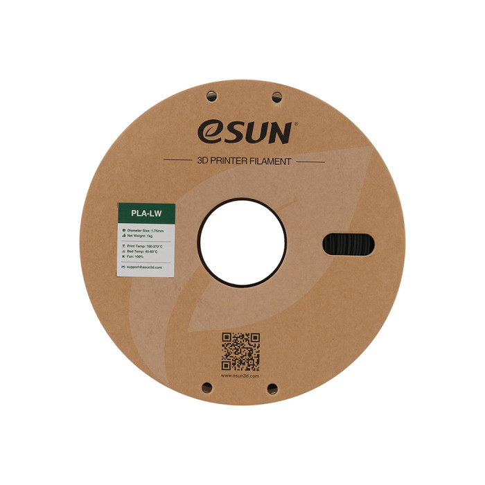 PLA eSun LW Lightweight Negro (Baja Densidad) 1,75 mm