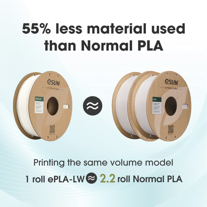 PLA eSun LW Lightweight Natural (Baja Densidad) 1,75 mm