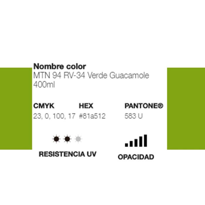 Spray MTN 94 Verde Guacamole 400ml