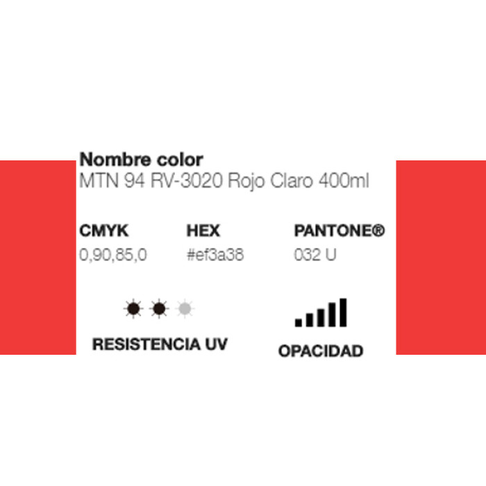 Spray MTN 94 Rojo Claro 400ml