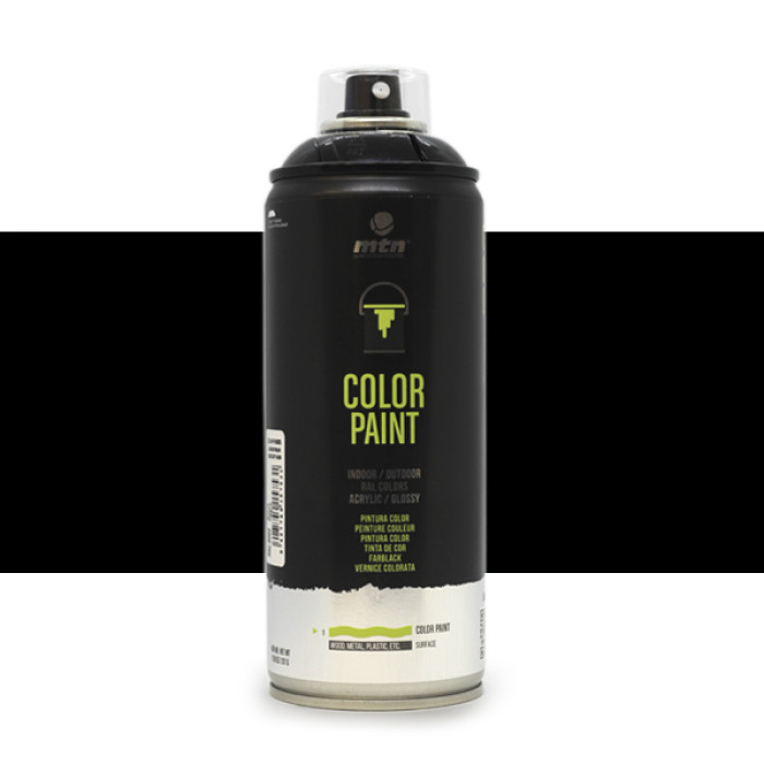 Spray MTN PRO Color Paint Negro Brillante 400 ml