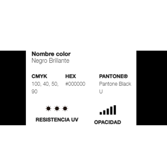 Spray MTN PRO Color Paint Negro Brillante 400 ml