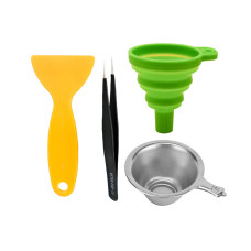Kit de Accesorios Impresora 3D de Resina, pinzas, embudo, filtro y espátula