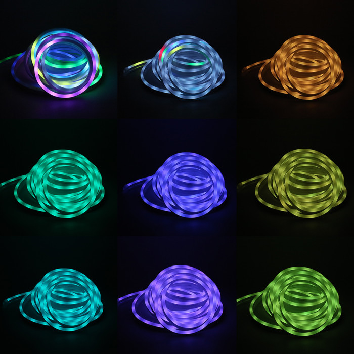 Luces LED Neon Flex Muticolor 5/10 m con adaptador USB