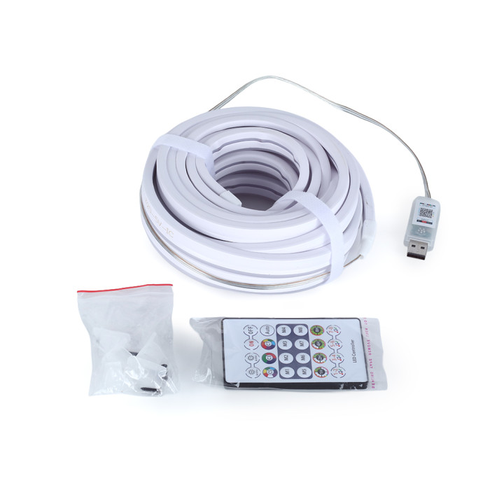 Luces LED Neon Flex Muticolor 5/10 m con adaptador USB