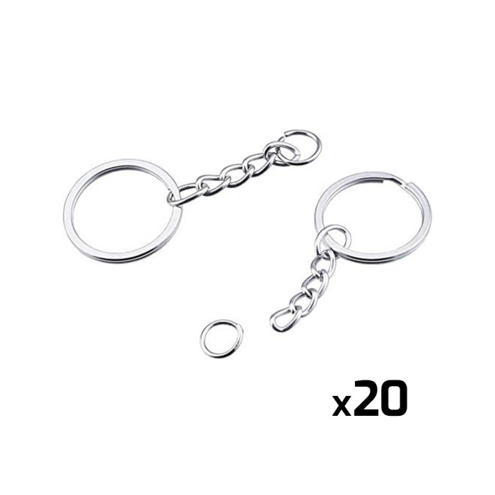 Pack Anillas para llaveros 20 unidades