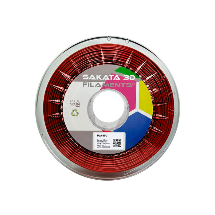 PLA 850 Sakata 3D Rojo Carmín (Carmine Red) 1,75 mm