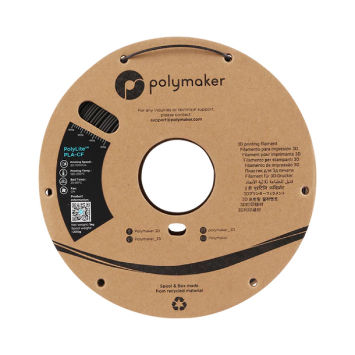 PLA-CF PolyLite PolyMaker PLA Fibra de Carbono 1,75 mm