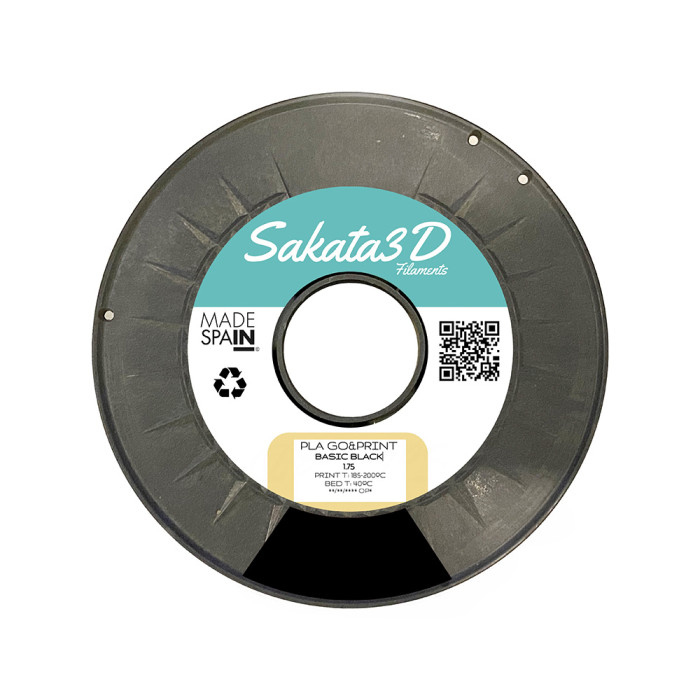 PLA Go&Print Sakata 3D Negro 1,75 mm