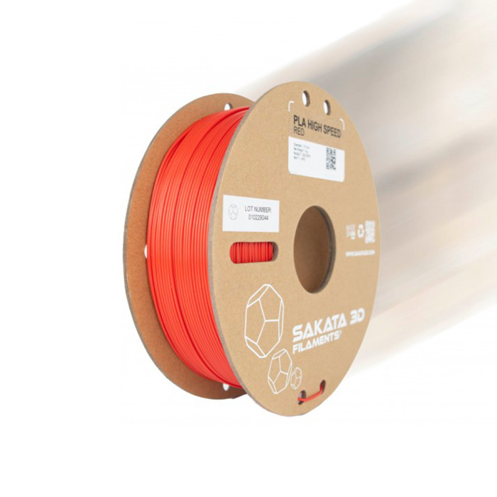 PLA High Speed PRO Sakata 3D Rojo Flúor 1.75 mm