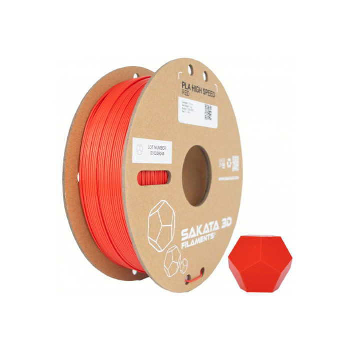 PLA High Speed PRO Sakata 3D Rojo Flúor 1.75 mm