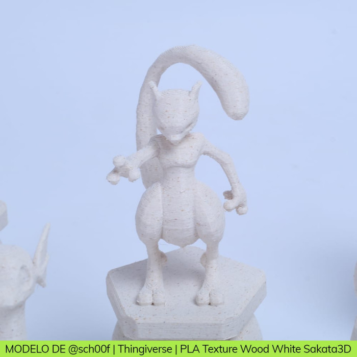 PLA 850 Texture Wood White (Madera Blanca) Sakata 3D 1,75 mm
