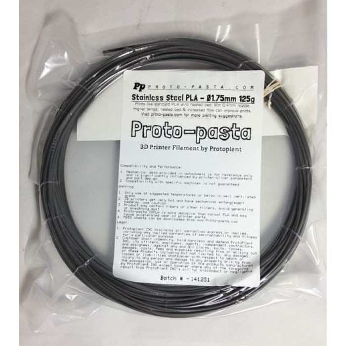 PLA Acero Inoxidable Pulido Proto-Pasta 2,85 mm