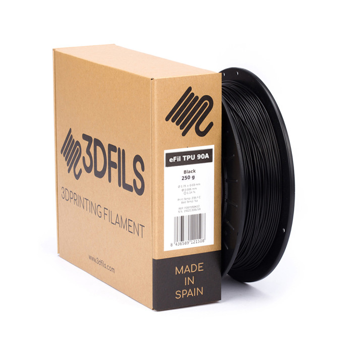 TPU 90A eFil Negro 1,75 mm