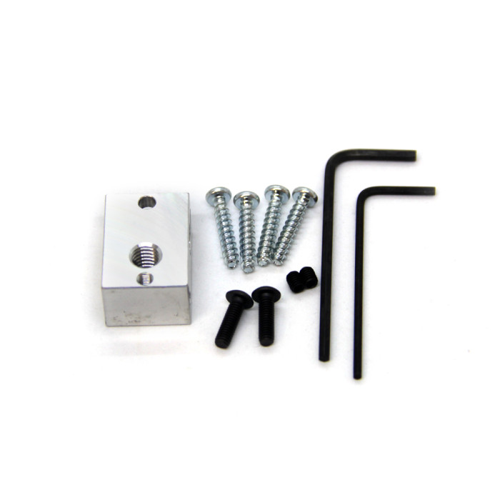 e3D Bloque calentador V6 aluminio y Sujeciones (Termistor Cartucho)
