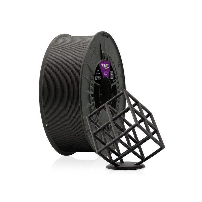 PETG CF Winkle Negro Carbón 1,75 mm 1 Kg (PETG Fibra de Carbono)