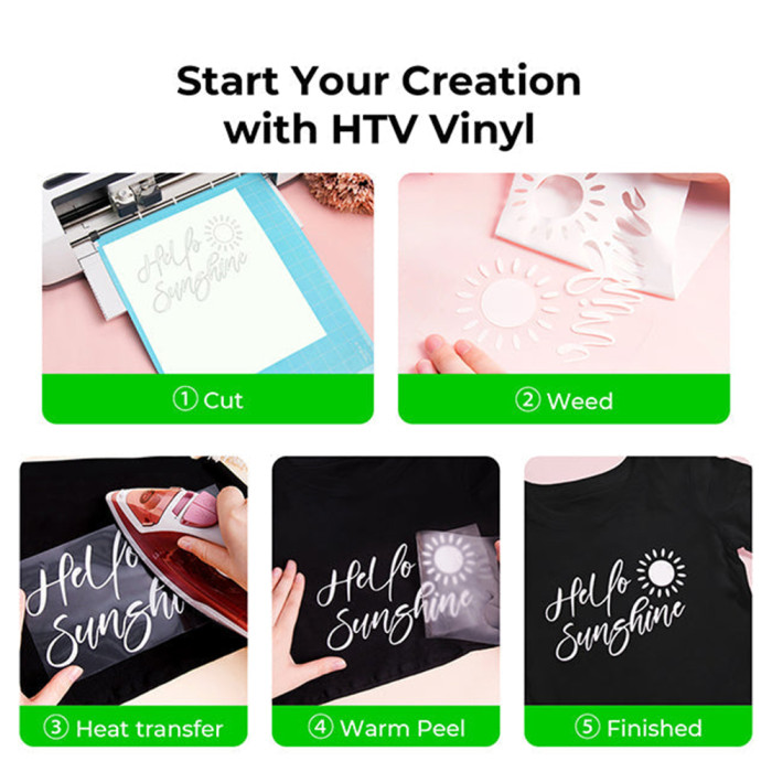 Vinilo de Transferencia Térmica Cambio de Color UV (UV Color Change) xTool. Pack 20 unidades