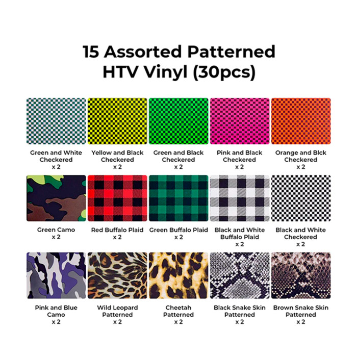 Vinilo de Transferencia Térmica con Estampado xTool. Pack 30 unidades