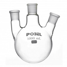 Matraz esférico tres bocas con boca lateral inclinada 20° borosilicato