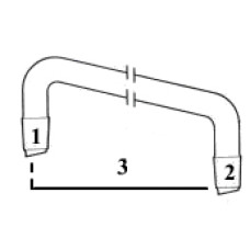 Adaptador de destilación acodado uniones esmeriladas borosilicato