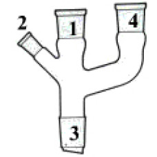 Adaptador tipo Claisen 4 bocas esmeriladas borosilicato