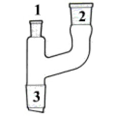 Adaptador Claisen 3 uniones borosilicato DIN 12594
