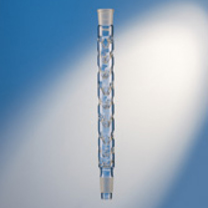 Columna Vigreux para destilación fraccionada vidrio borosilicato