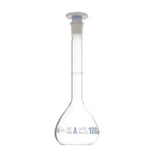 Matraz aforado clase A 100 ml tapón polipropileno borosilicato