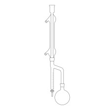 Aparato Dean-Stark con llave de vidrio para determinación de agua en aceites y grasas
