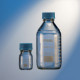 Frasco ISO graduado GL45 borosilicato 3.3 con tapón PP y anillo antigoteo autoclavable