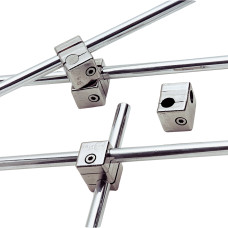 Nuez tipo P metal niquelado fijación perpendicular varilla Ø 12 mm