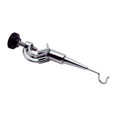 Pinza para termómetro metal cromado forma gancho
