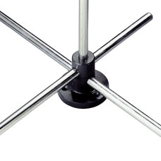Soporte doble para varillas de laboratorio 12 mm diámetro vertical y horizontal