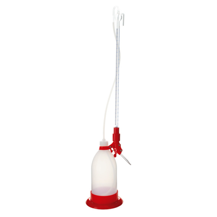 Bureta automática Schilling con franja Schellbach clase B borosilicato 3.3
