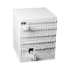 Archivador modular para portaobjetos y casetes ABS blanco 14 cajones apilable