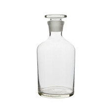 Frasco para reactivos boca estrecha 250 ml vidrio soda con tapón esmerilado transparente