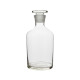 Frasco para reactivos boca estrecha 250 ml vidrio soda con tapón esmerilado transparente