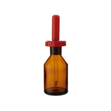 Frasco cuentagotas vidrio sodocálcico cuello esmerilado tapón PP tetina PVC