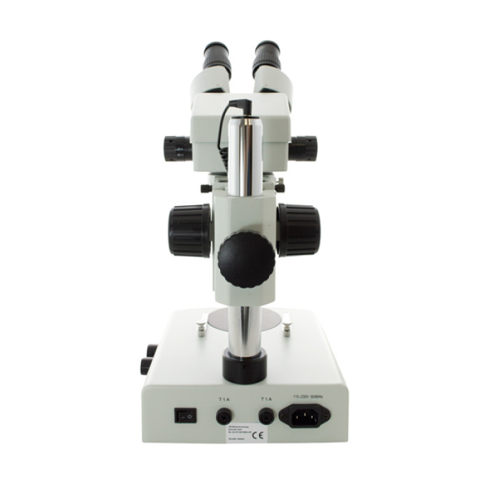 Estereomicroscopio binocular trinocular L90 zoom 0.7X-4.5X iluminación LED incidente y transmitida
