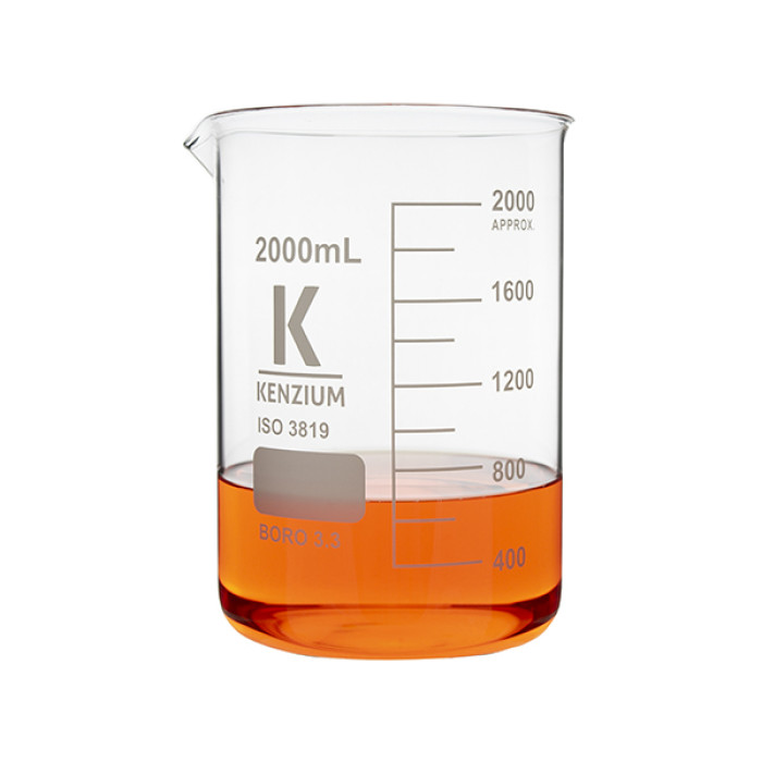Vaso de precipitados forma baja borosilicato 3.3 con graduación impresa