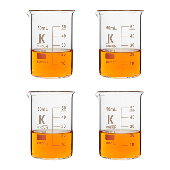 Vaso de precipitados forma baja borosilicato 3.3 con graduación impresa