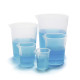 Vaso de precipitados polipropileno apilable con pico y graduación en relieve — pack de 5